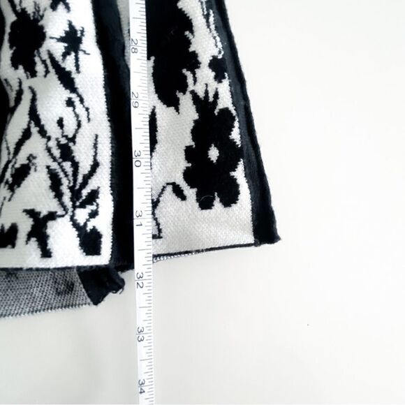 Papillon Blanc Dress Sweater Knit Tunic Black White Striped Women's L Pullover - Picture 7 of 7